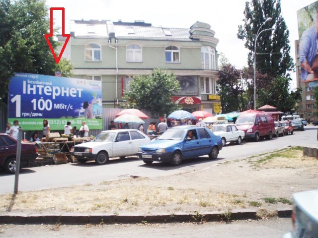 Щит 6x3,  вул.Бородіна-Грушевського-Минайська, ринок