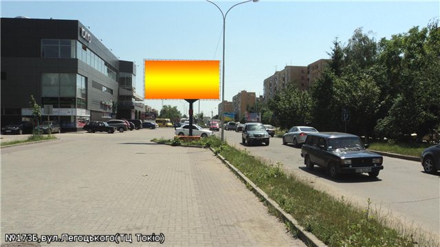Щит 6x3,  вул.Легоцького(ТЦ ТОКІО), напр.-вул.Заньковецької