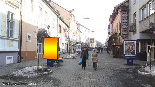 Сітілайт 1.2x1.8,  вул.Волошина(муз.училище), піш.зона, напр.-вул.Капітульна