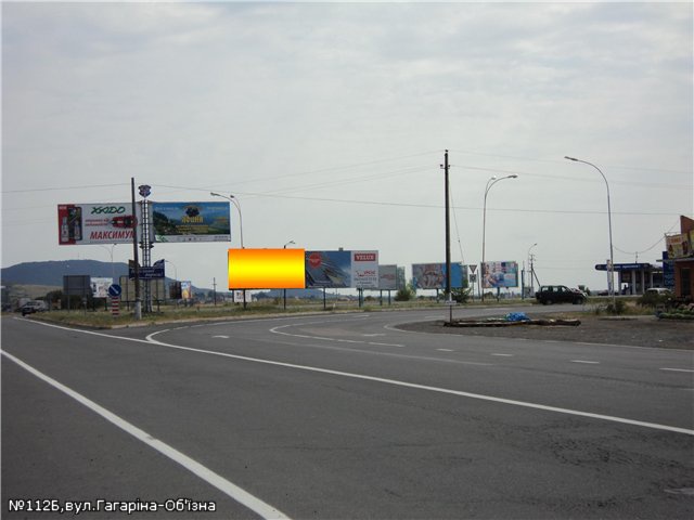 Щит 6x3,  вул.Гагаріна, трансп.кільце, АЗС ОККО, виїзд на  м.Мукачево, напрям.-с.Барвінок,с.Баранинці