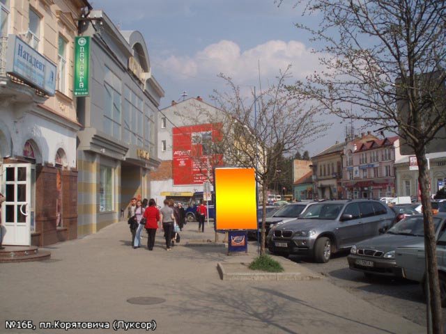 Сітілайт 1.2x1.8,  пл.Корятовича(ТЦ Луксор), вхід на продуктовий ринок, напр-вул.Фединця, Підгірна