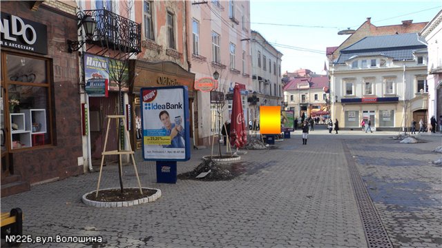 Сітілайт 1.2x1.8,  вул.Волошина-(Аптека), пішохідна зона, напр-вул.Корзо,пл.Корятовича