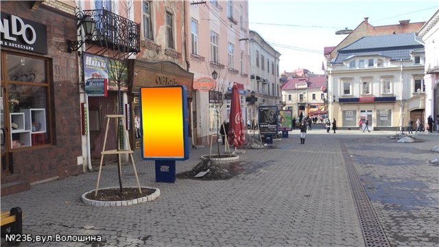 Сітілайт 1.2x1.8,  вул.Волошина(Олдкафе), пішохідна зона,напр -вул.Корзо