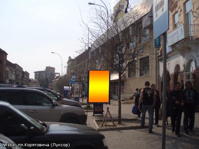 Сітілайт 1.2x1.8,  пл.Корятовича(ТЦ Луксор), вхід на продуктовий ринок, напр-вул.Духновича, пл.Жупанатська