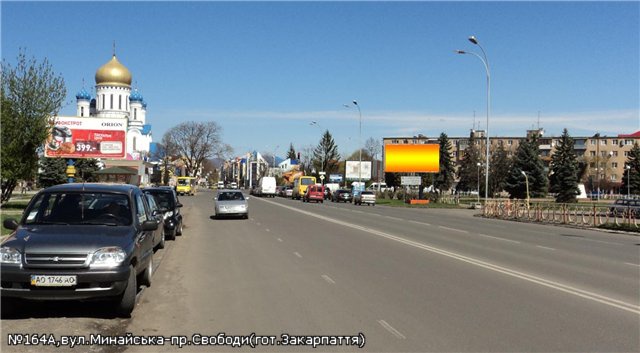Щит 6x3,  вул.Минайська-просп.Свободи (гот.Закарпаття), напр.-пр.Свободи