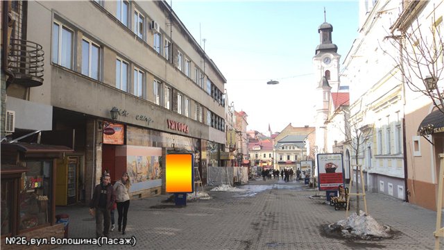 Сітілайт 1.2x1.8,  вул.Волошина( вхід в Пасаж)),піш.зона, напрям-вул.Корзо