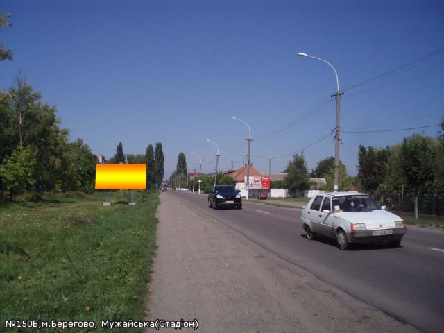 Щит 6x3,  вул.Мужайська (Стадіон), напрям-до центру