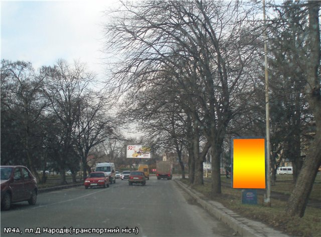 Сітілайт 1.2x1.8,  пл.Др.народів(з'їзд з трансп моста), напр.-Митна,Довженка